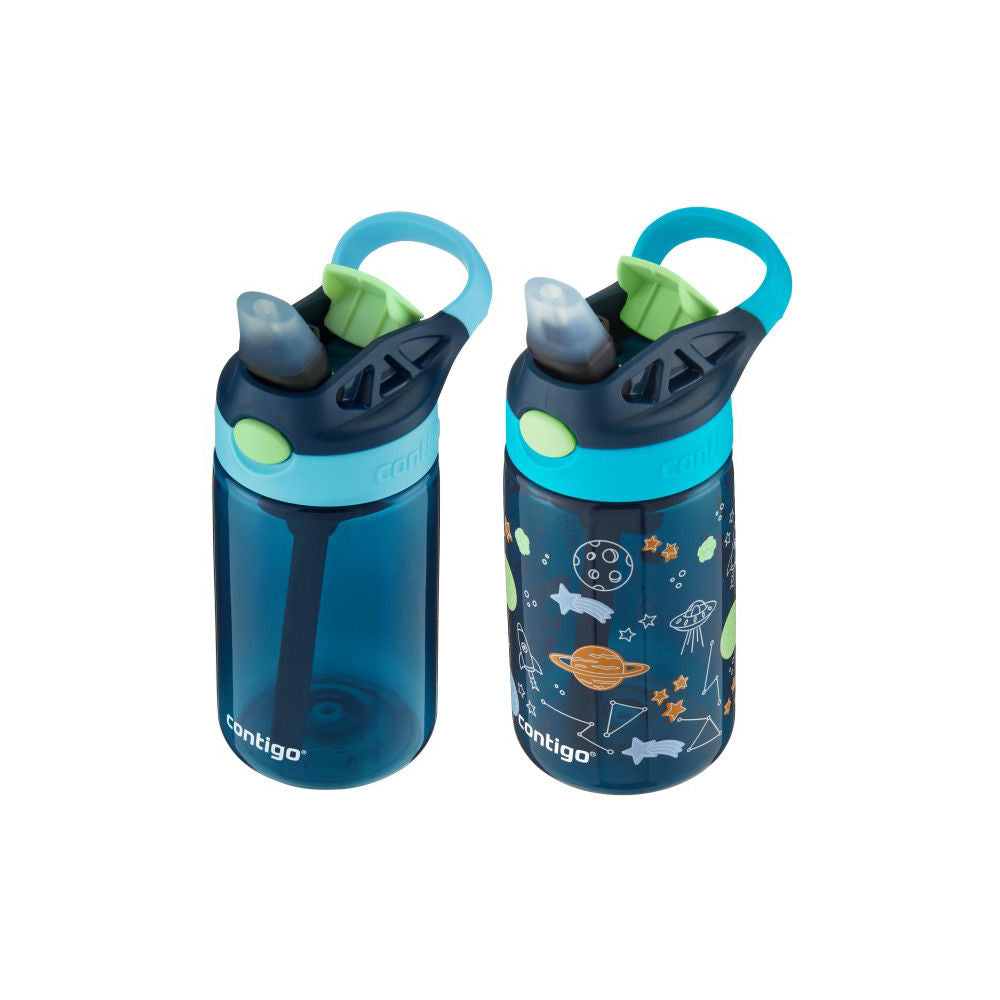 Contigo® Kids Water Bottle with Redesigned AUTOSPOUT® Straw, 14 oz, 2 pack